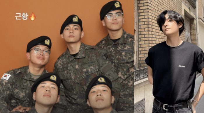 BTS' V makes some friends in military in latest photo update